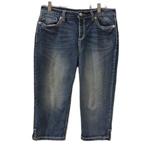 𝅺CODE Bleu Capri jeans Size 8 Mid Rise